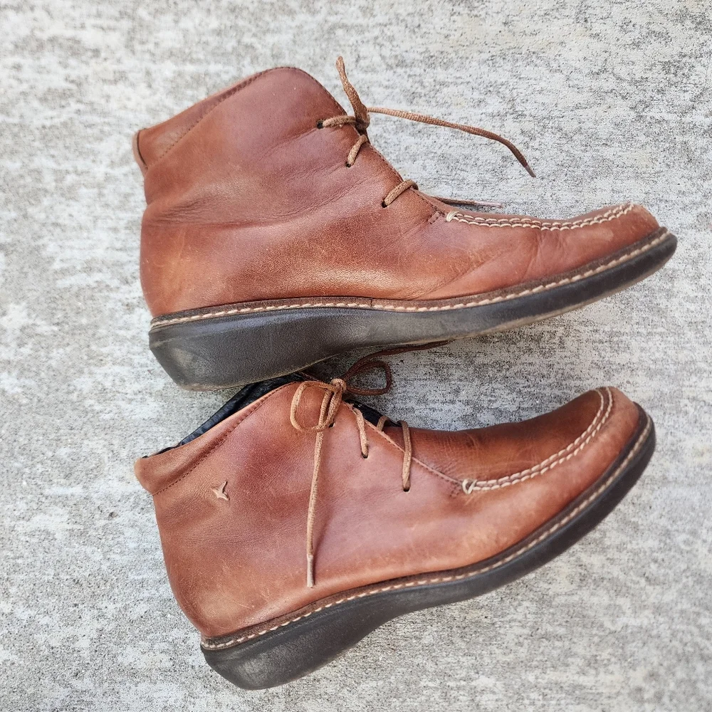 Pikolinos Mens Leather Lace-up Ankle Chukka Boots, Cognac Brown‎ Leather Sz 39